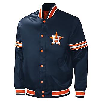 Mlb Houston Astros Vintage 80 Navy Blue Satin Varsity...