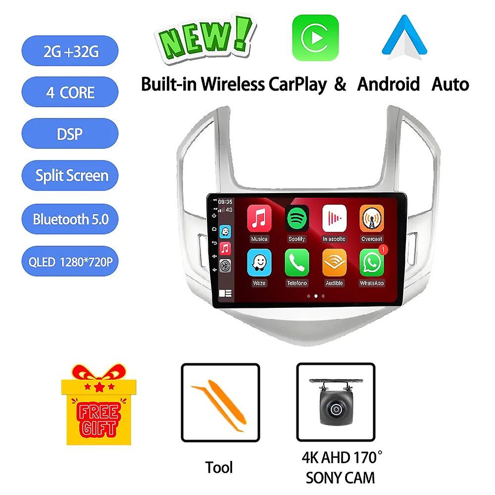 Android 13 For Chevrolet Cruze 2014 - 2017 Car Radio Stereo Multimedia Video Player Navigation Gps Wireless Carplay Head Unit