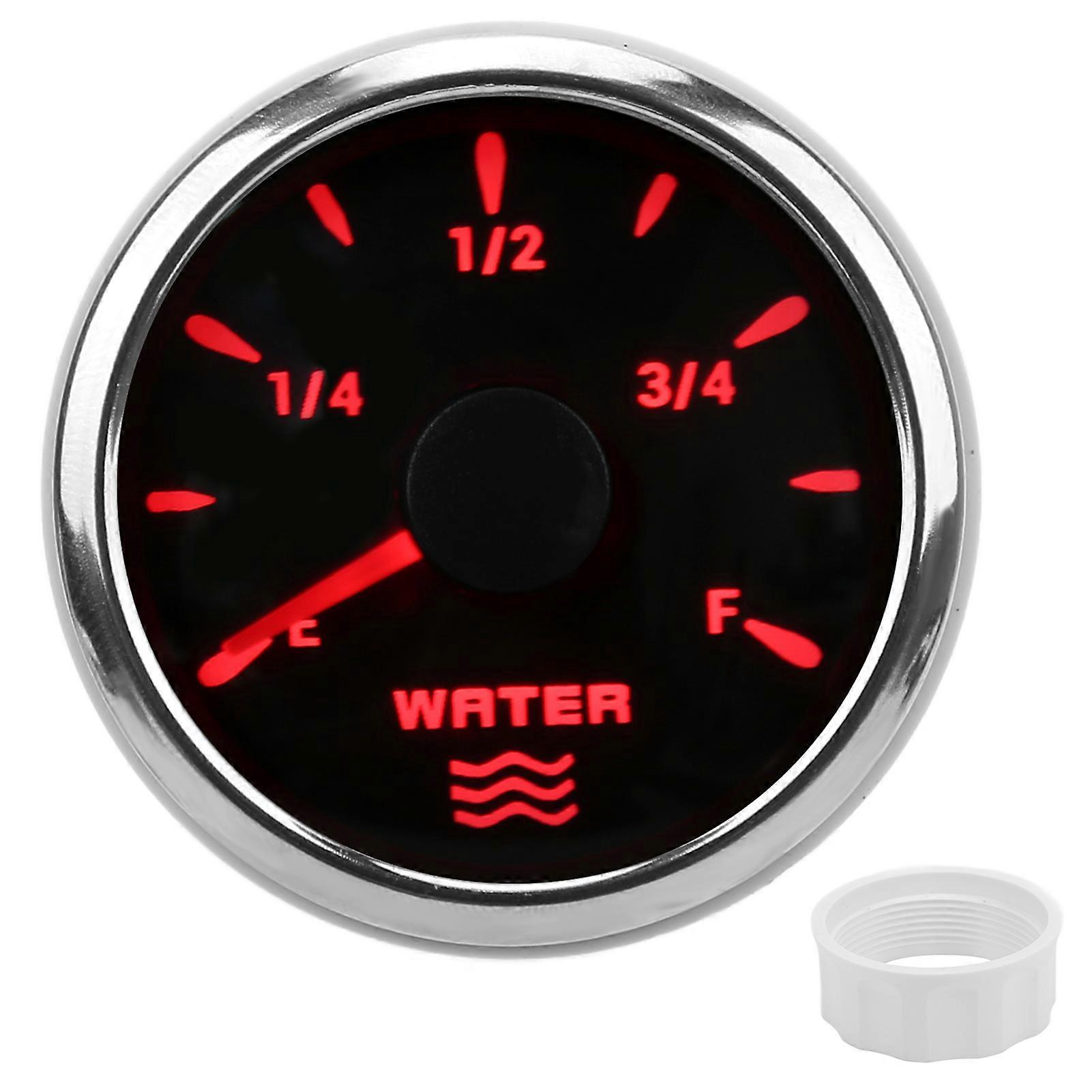 52mm Water Level Gauge 0190 7 Colors Backlight Pointer IP67 Waterproof Liquid Tank Meter for Car Boats 932VBlack NO.76682