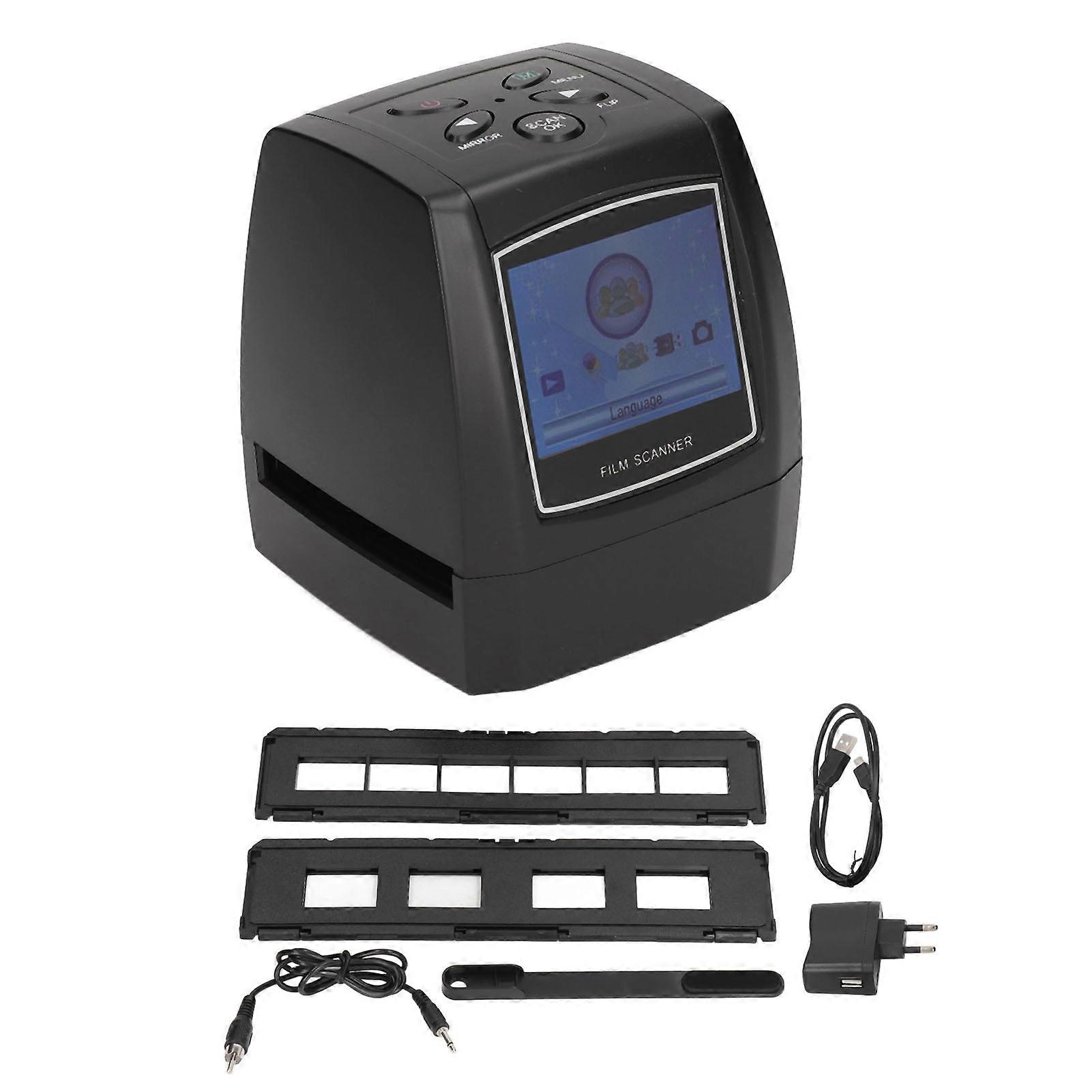 Film Slide Scanner 2.36in Color Screen Usb Msdc Portable Digital Image Viewer Eu Plug Ac100240v