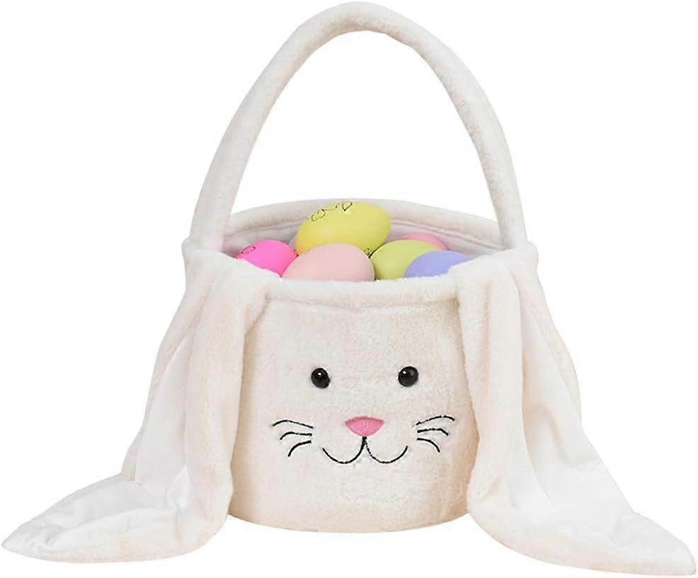 Easter Basket with Handle, Easter Basket with Rabbit Ears, White Easter Nest, Easter Basket Children, Easter Nest for Filling, Easter Baskets for Swee