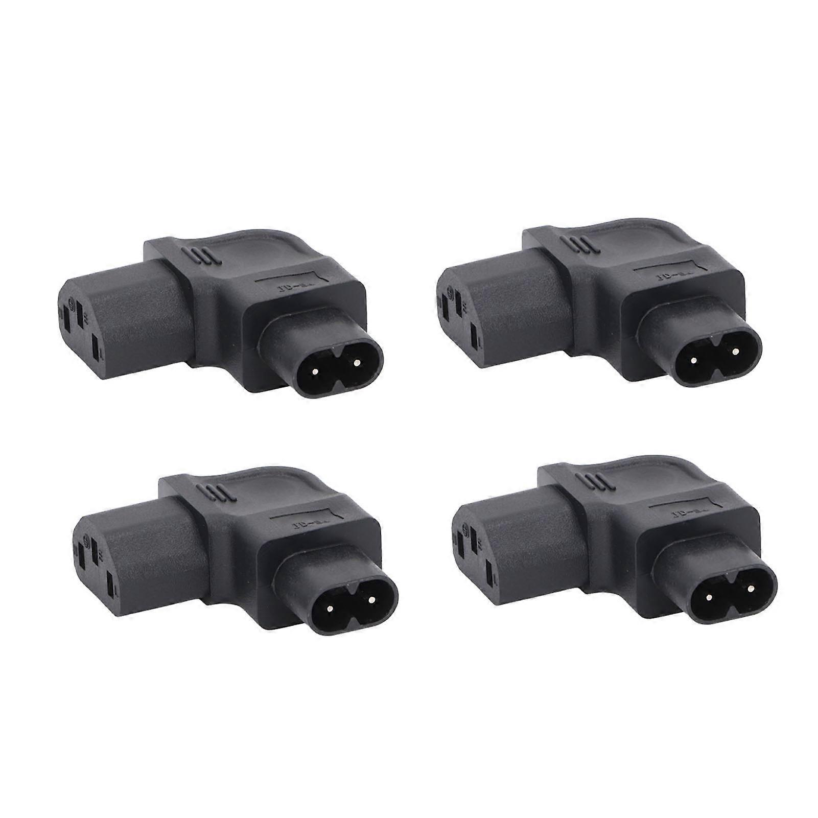 4Pcs IEC320 C8 to IEC320 C13 Power Adapter Right Angle IEC320 C8 to C13 90 Degree Power Adapter 250V 2500W
