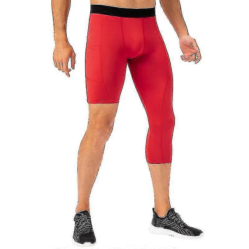 الرجال طماق ساق واحدة لكرة السلة جيوب جانبية تدريب اللياقة البدنية الجوارب ساق واحدة Cy