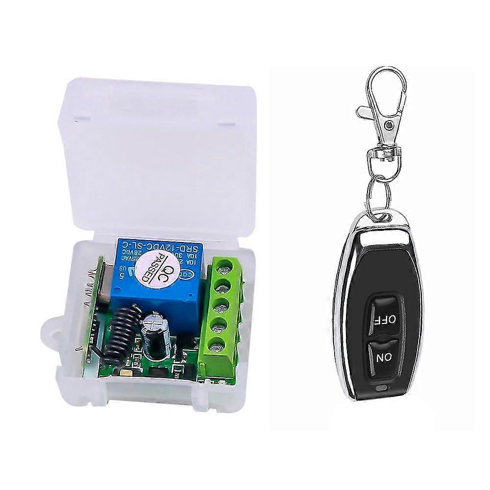 DC 12V Single Channel Relay Module Universal Wireless Switch RF Relay Receiver + 1 Remote Controlle