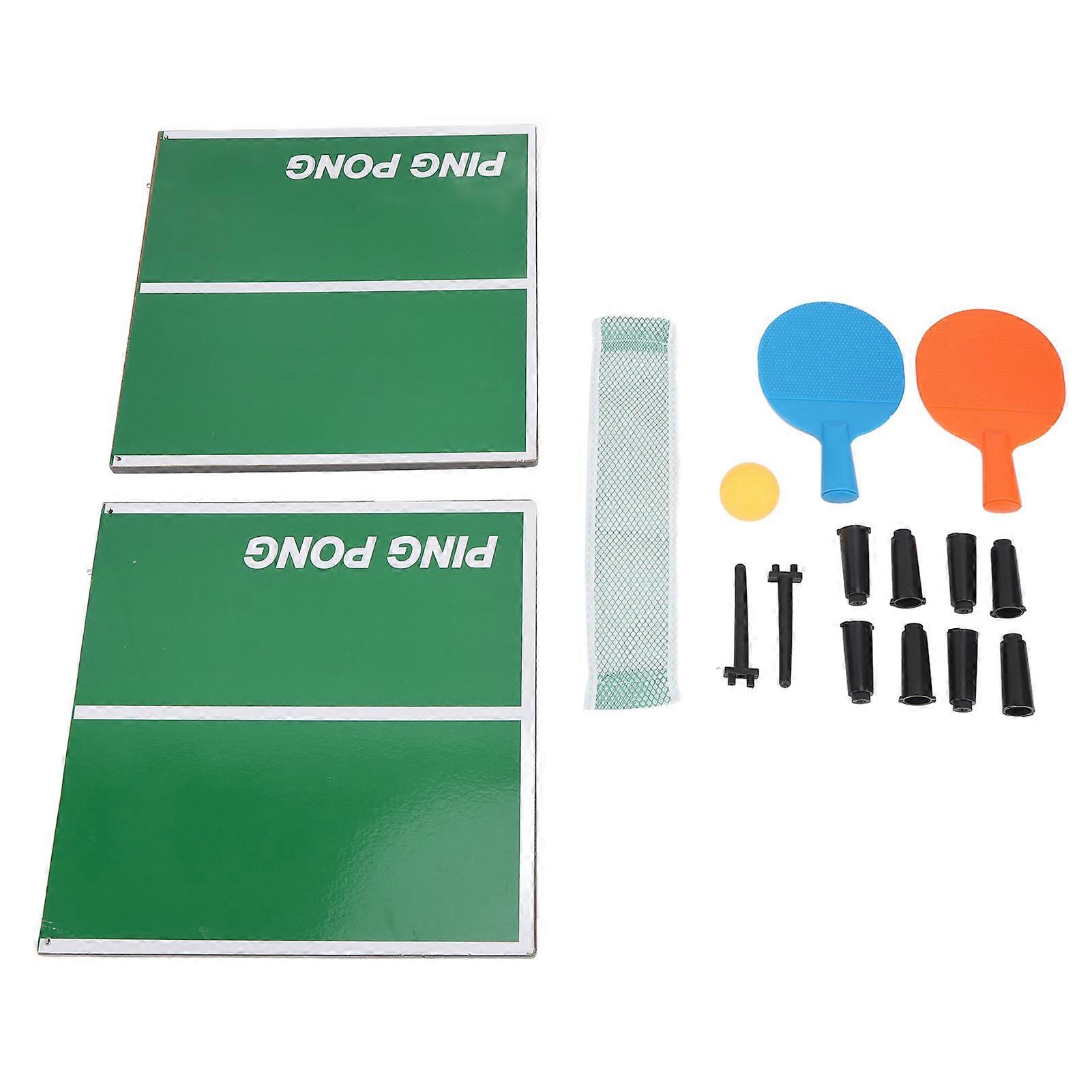 Mini Table Tennis Board Children Wooden Desktop Ping Pong Table Foldable Parent Kid Interactive Table Tennis Toy