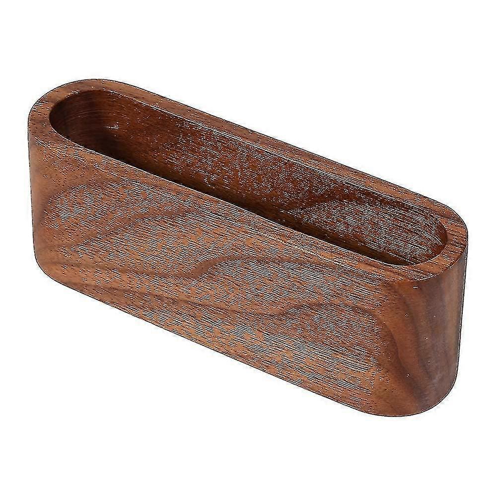 Creative Wooden Business Card Holder Stand Desktop Countertop Name Card