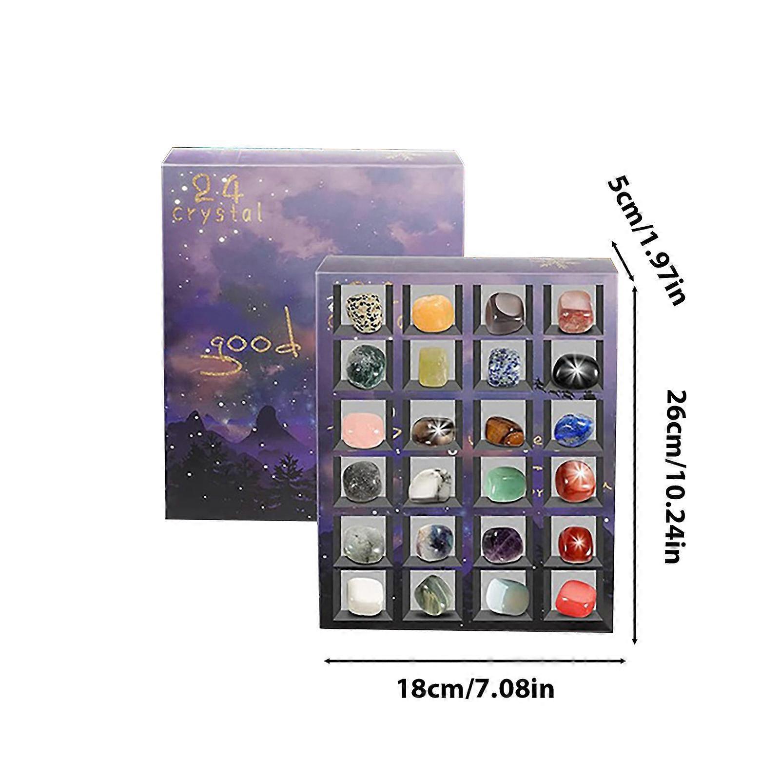 2024 weihnachten Advent Kalender 24 Natürliche Kristall Achat Fossilien Tag