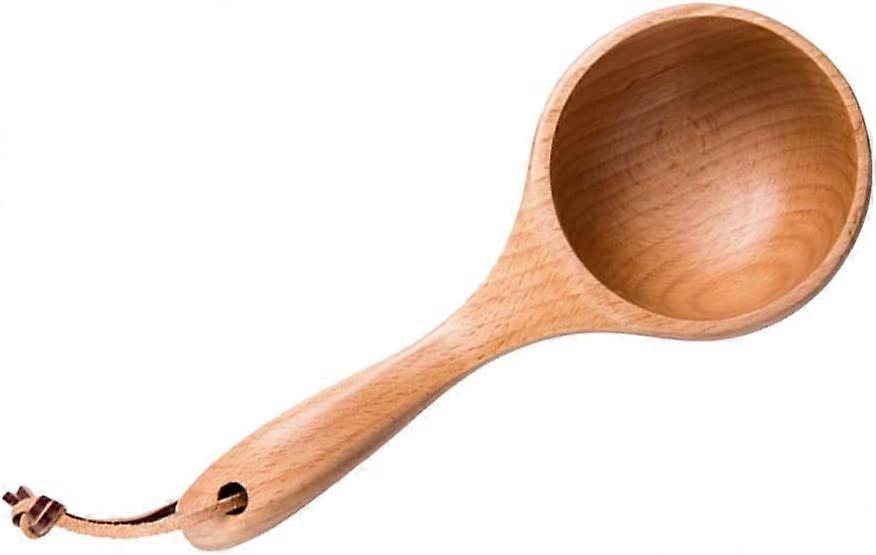 Solid Wood Multi-Purpose Style Wood Round Water Ladle Dipper Kitchen Tool
