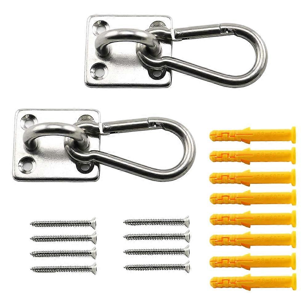 2 Set M6 Ceiling Wall Mount Hanging Hardware Fitting Set U-Shaped Hooks for Yoga Hammock Swings Mar