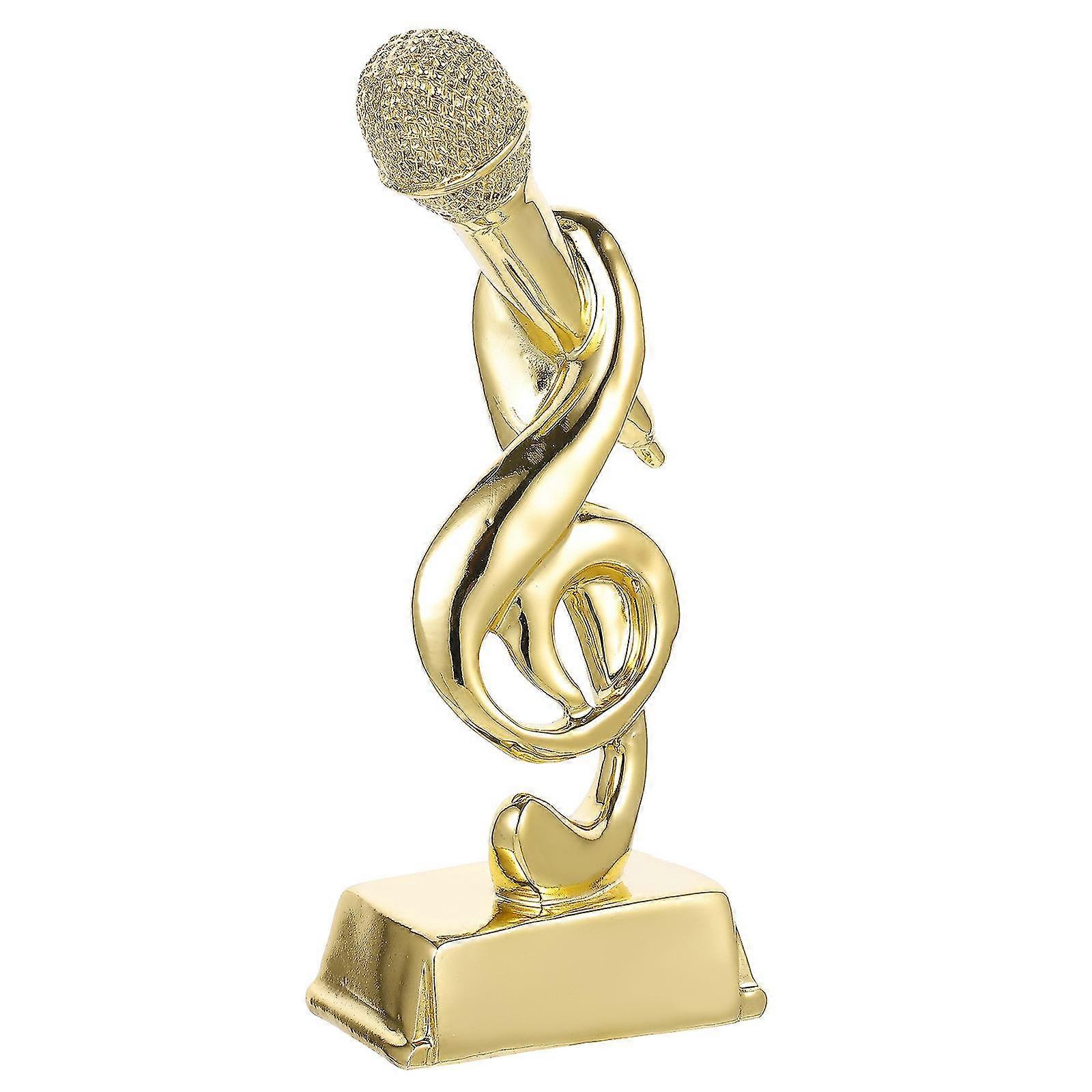 Competition Microphone Trophy Desktop Children Trophy Decorative Note Microphone Trophy