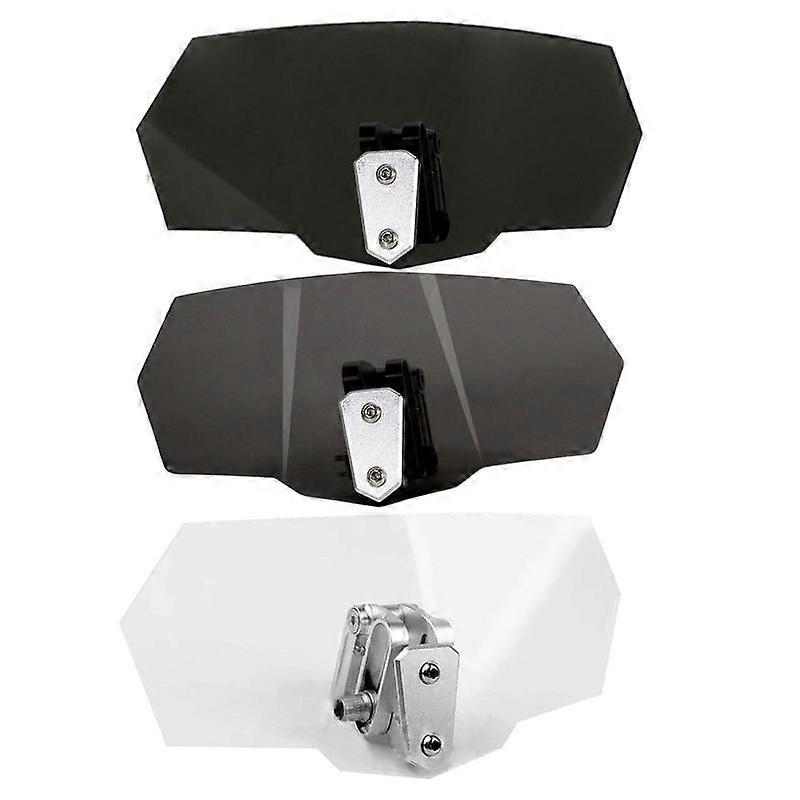 Motorcycle Universal Clear Adjustable Windscreen Wind Deflector Windshield Aluminum Metal Support Motorcycle Windshields