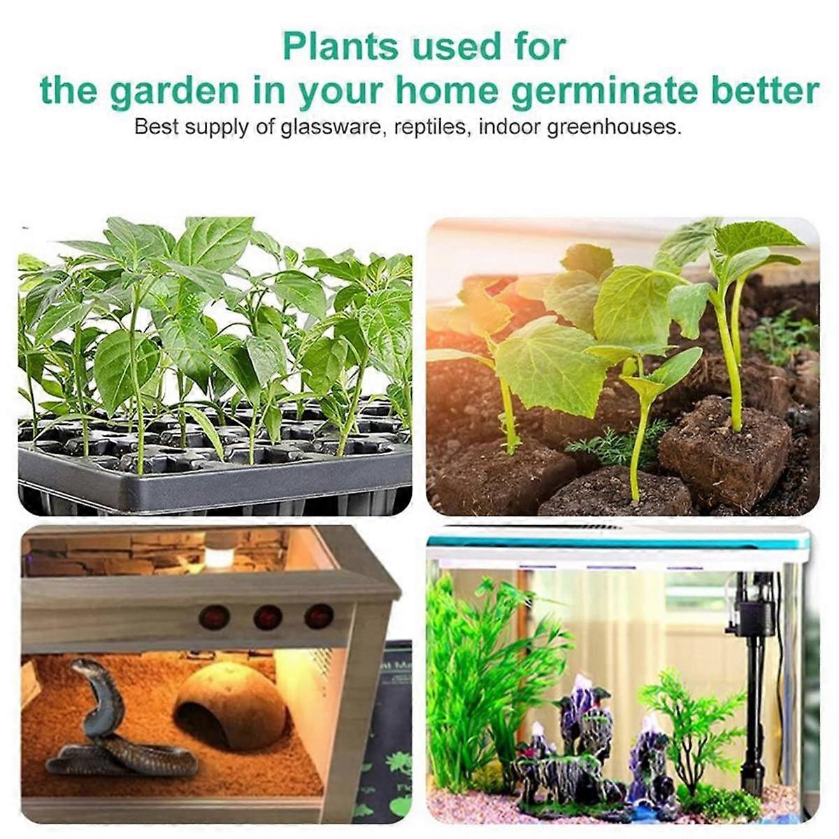 Plant Heating Mat Pets Warm Pad Incubator 6-Speed Thermostat Timed Nurturing Waterproof Greenhouse Mats (B)EU Plug