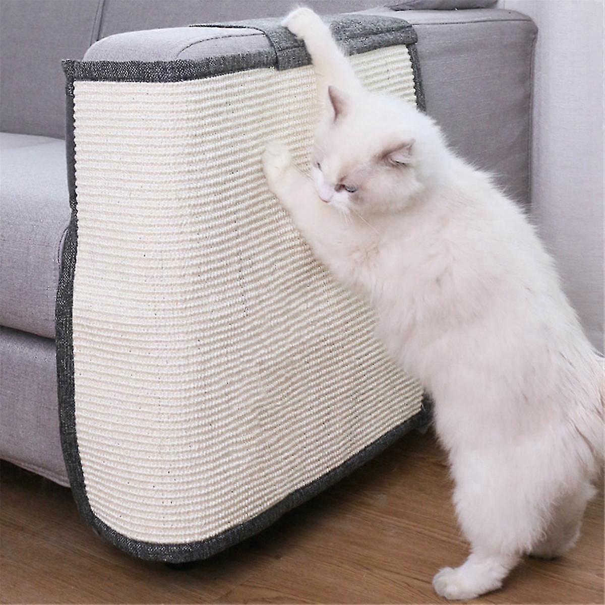 Kitten Scratch Board Sisal Scratcher Mat Toy Foot Chair Scratching Invisible Nail Post Supplies Furniture Protect Pads C