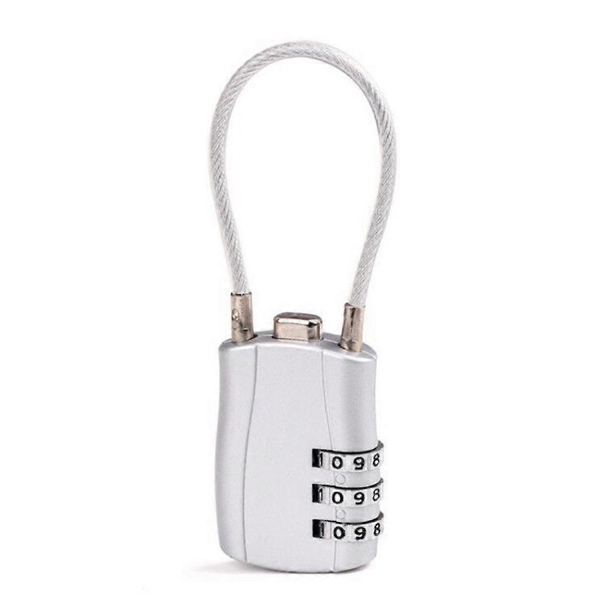 3 Digit Customs Code Lock Contrast Color Anti-Theft Padlock Portable Luggage Password Lock C