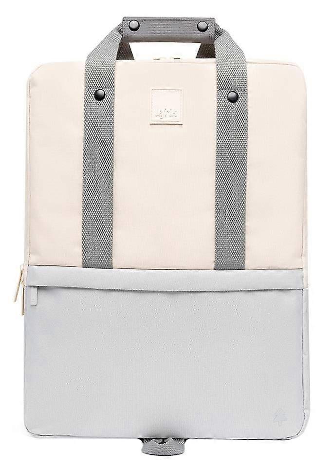 Lefrik Daily 15" Stripes Concrete Block Backpack - Grey/Light Grey/Cream