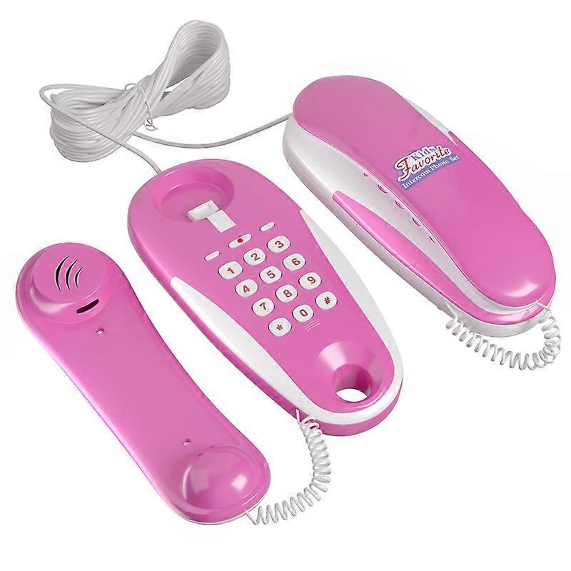 Kids Play Phone, Intercom Toy with Real Ring Sounds, Play Telephone