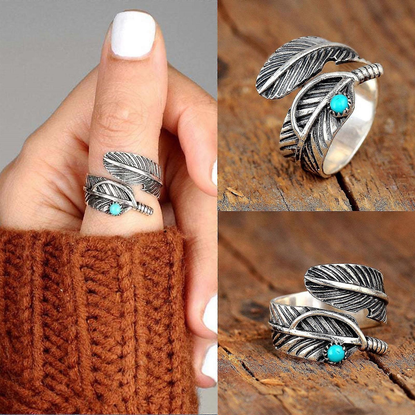 Rings Boho Turquoise Adjabl Ring Represents New Beginnings