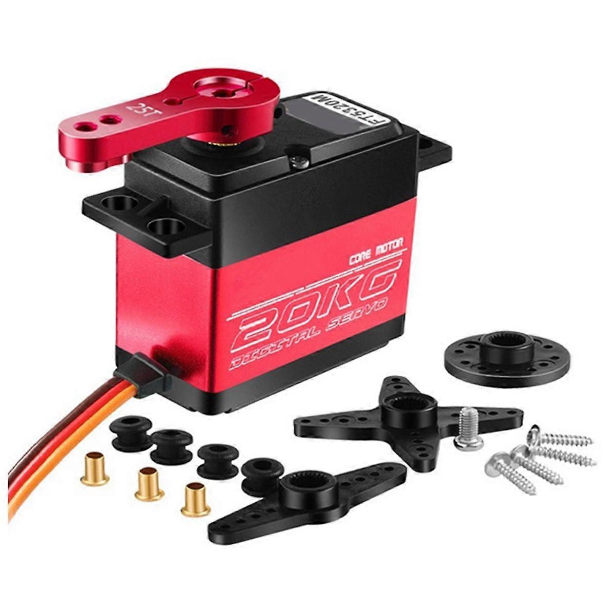 FT5330M Digital Servo 20KG Waterproof Brushless High Speed Servo Metal Gear Digital Servo for 1/8 1