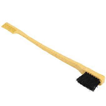 Unieke Gele Dubbele Hoofd Wenkbrauwborstel - Tarwe Stro Make-up Tool