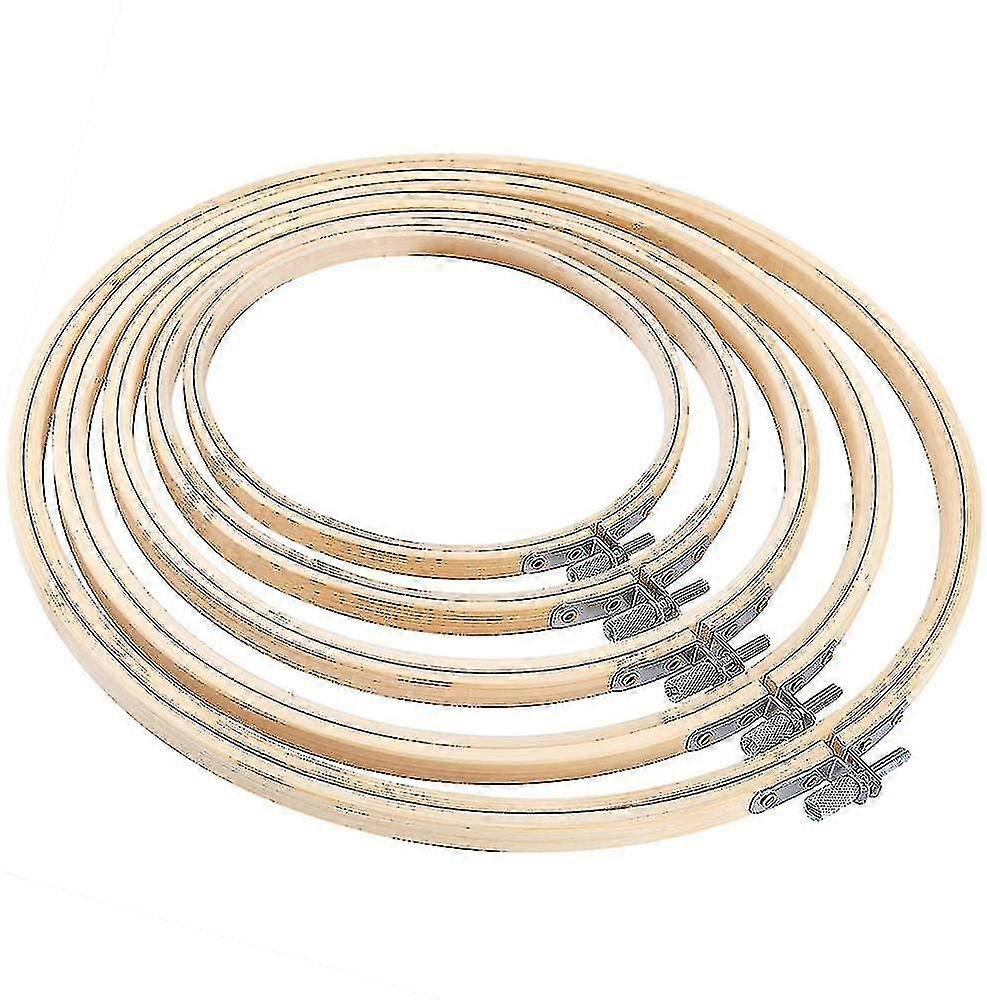 5 Pcs 5 Size Round Embroidery Hoop Bamboo Loop