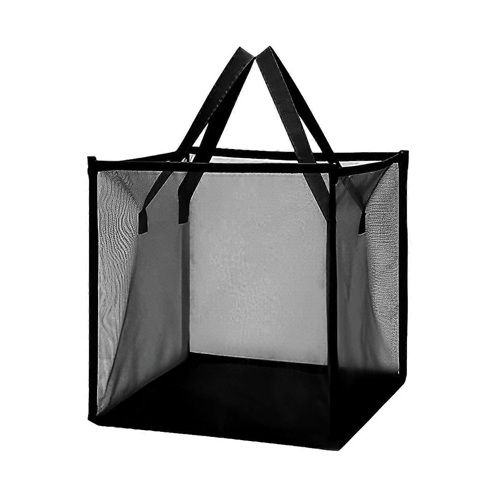 Laundry Hamper Bathroom Easy Carry With Handles Single Layer Square Space Saving