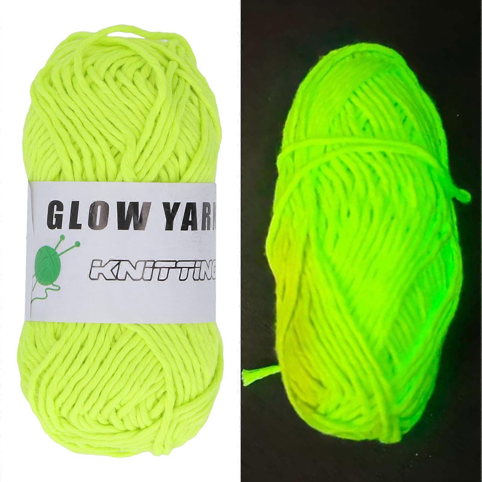 164ft Luminous Chunky Yarn DIY Polyester Weave Glow Luminous Knitted Yarn for Carpet Sweater Hat Color 3