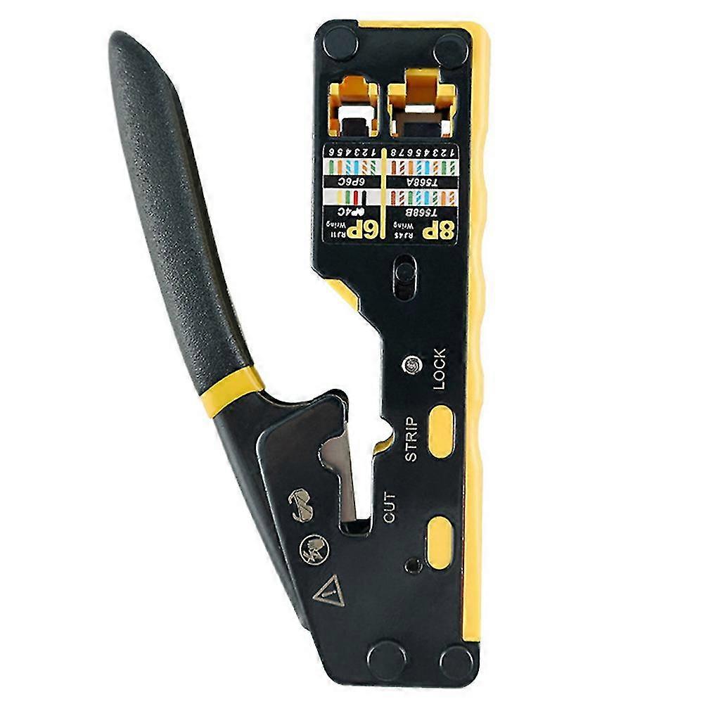 8p6p Network Cable Crimping Tool Cat.6 Modular Crimping Device Wire Stripper Ethernet Cable Connect