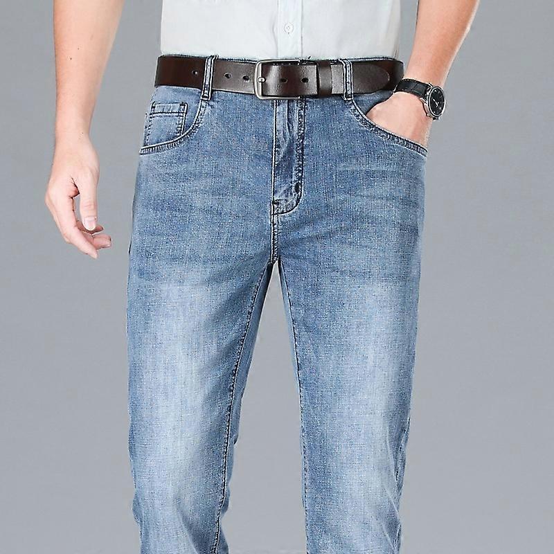 Low Rise Boot Cut Jeans Mens Relaxed Fit Denim BLUE SIZE 38