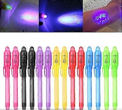 14 Invisible Ink Pencil with UV Invisible Ink Pen - Scavenger Hunt Birthday Detective Pinata Student Reward