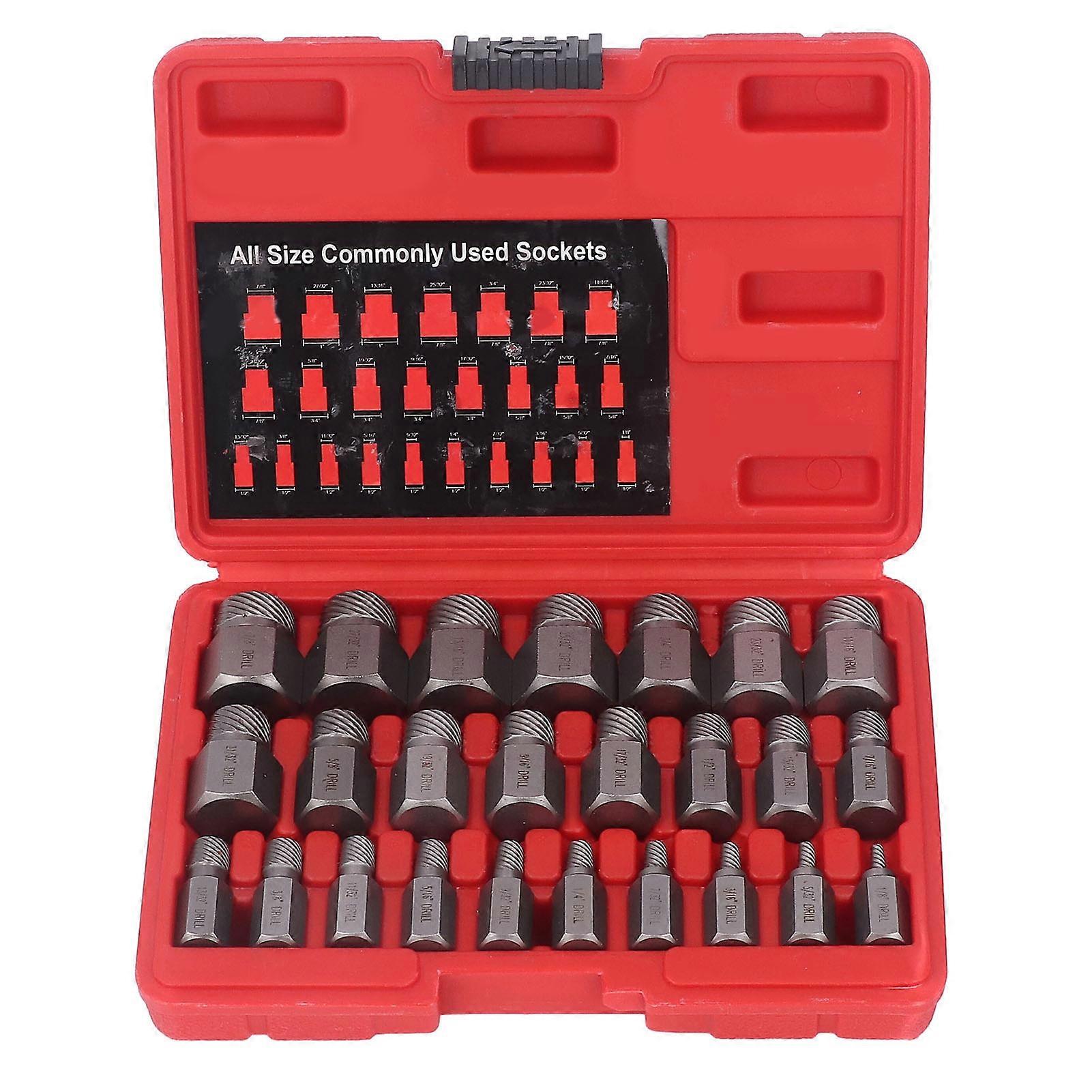 25PCS κατεστραμμένος εξαγωγέας βιδών εξαρτήσεων εξολκέων χρωμίου χάλυβα μολυβδαινίου Hex Stud Extractor για την αφαίρεση