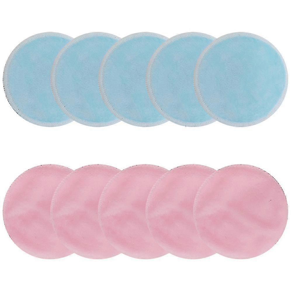 10 Pcs Reusable Makeup Remover Pads Rounds With Washable Drawstring
