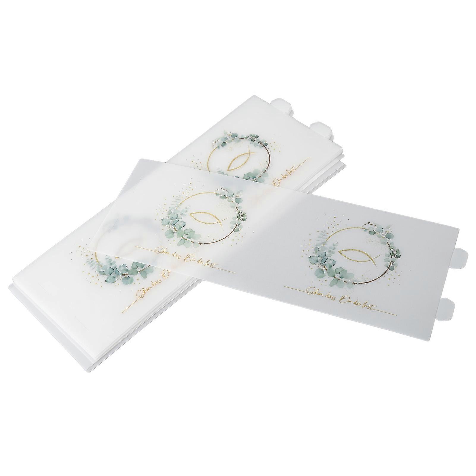 8pcs Small Candle Cover Beautiful Patterns Exquisite Universal Scented Candle Cover White