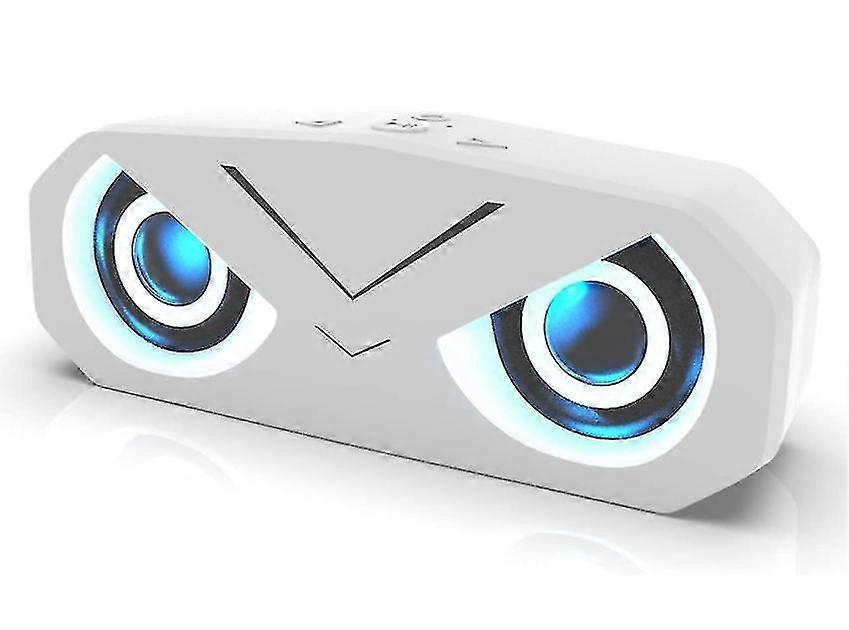 Portable Bluetooth Speaker With Light, Bluetooth 5.0, Wireless Stereo Pairing(white)