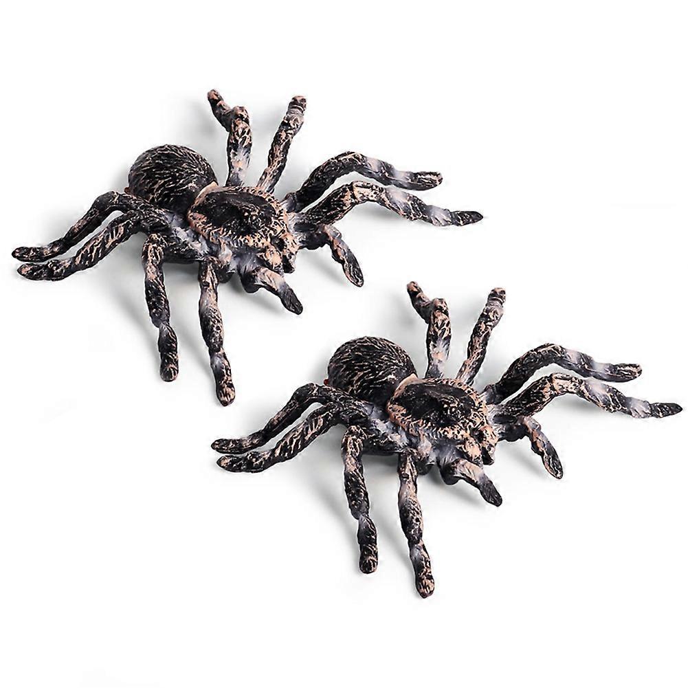 2Pcs 9.5cm Realistic Spider Insect Model Halloween Scary Prop