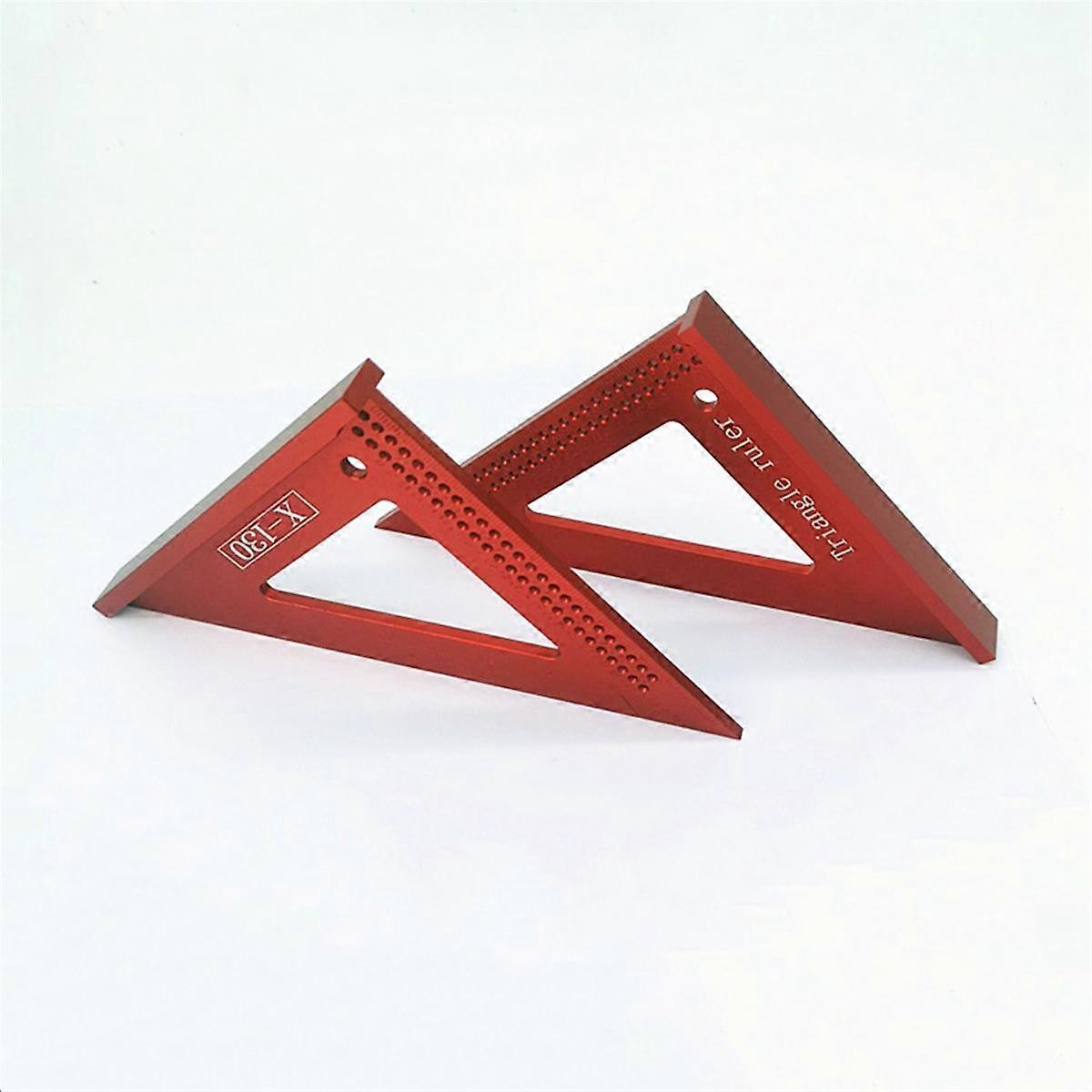 Woodworking Hole Scribing Gauge 45/90 Degree Triangular Ruler Double Scale Right Angle Ruler Measur