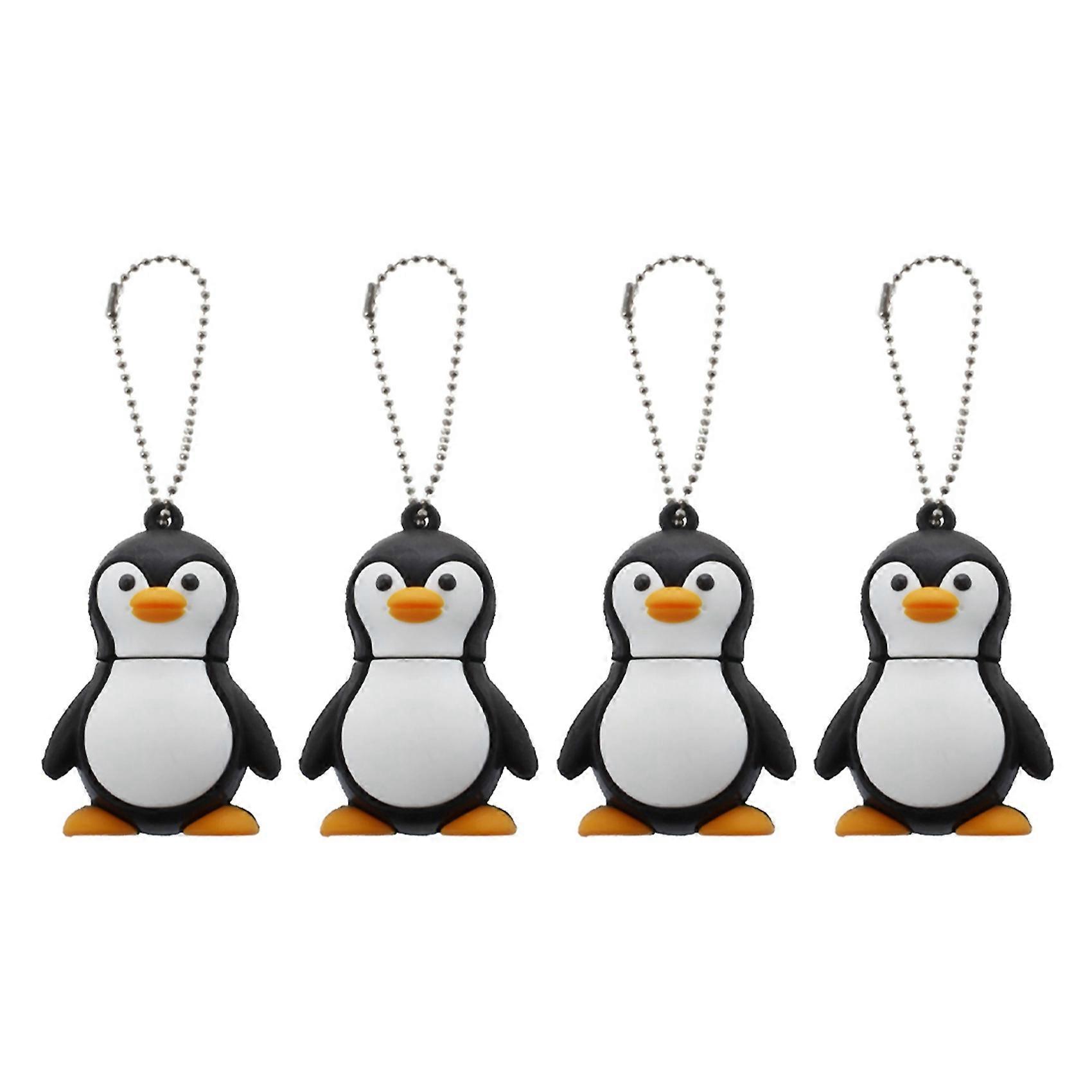 4X 32GB Novelty Cute Baby Penguin USB 2.0 Flash Drive Data Memory Stick Device - Black and White