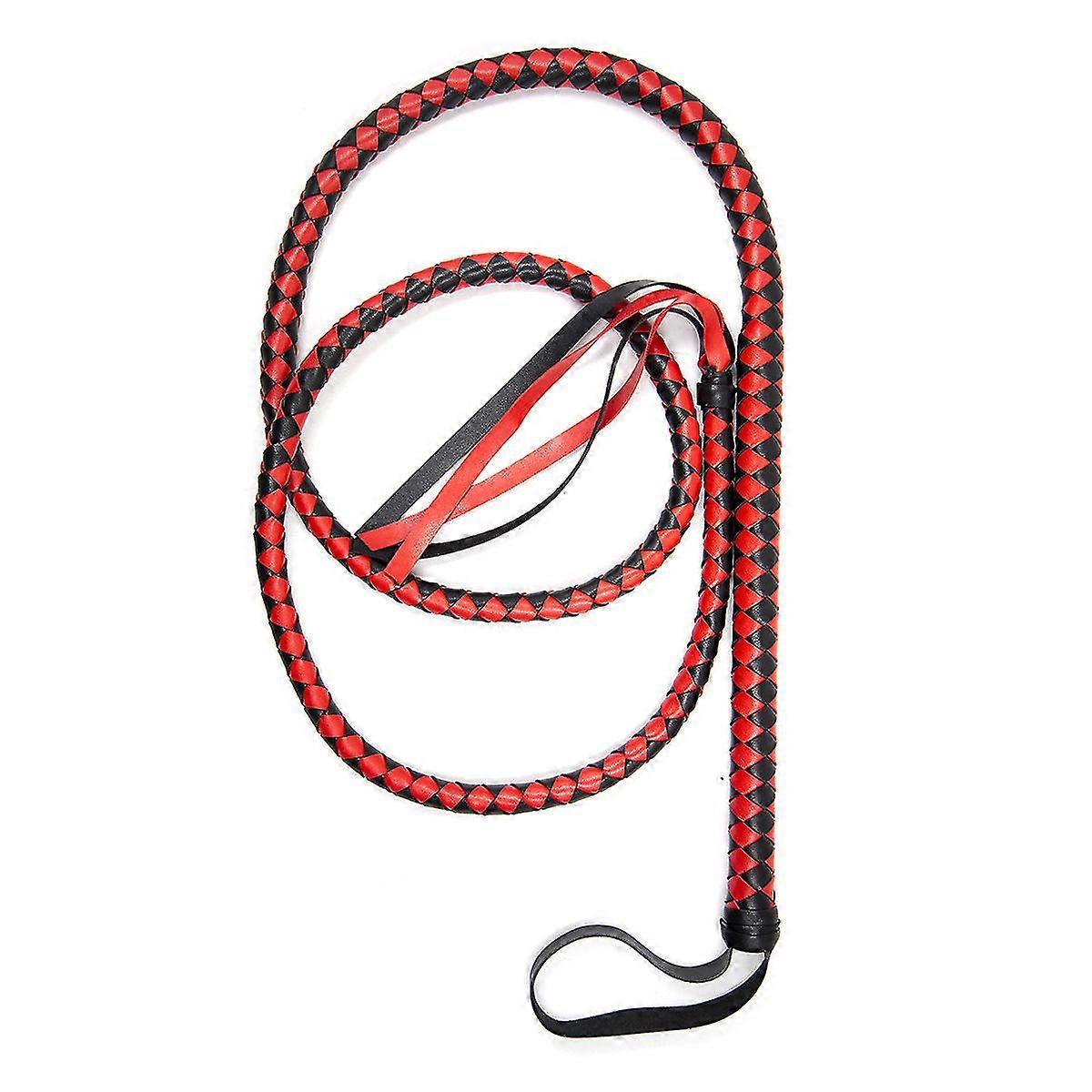 Whip Leather Whip Handle Whip For Halloween Cosplay Accessories(1.9m/74.8inch)