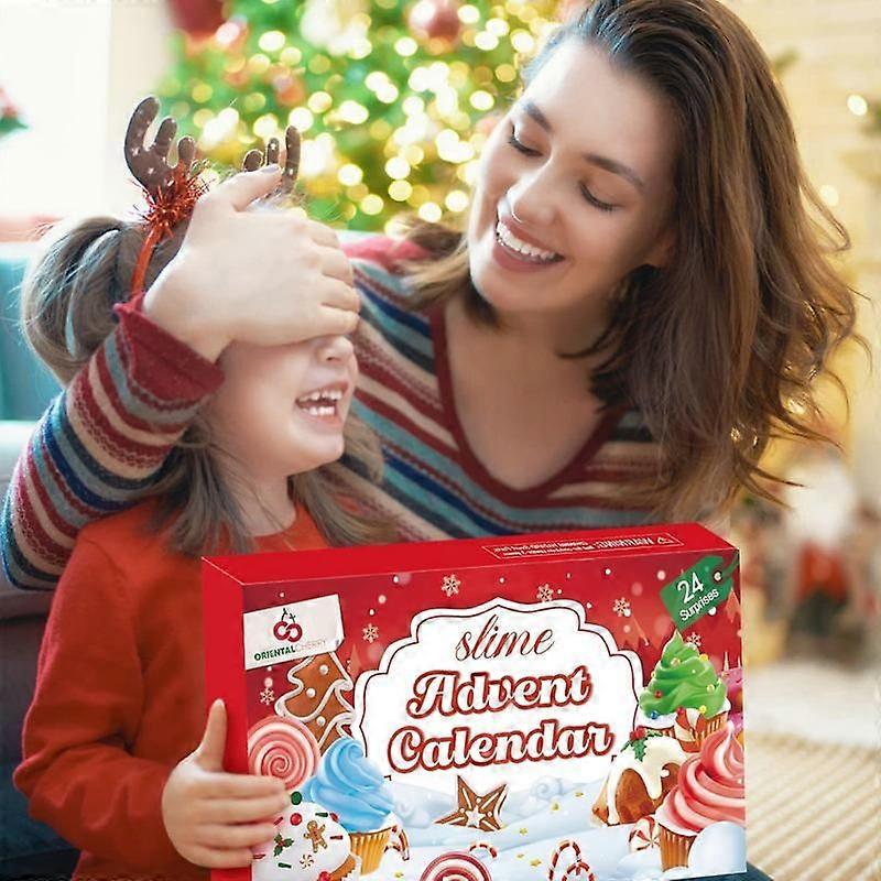 GaiBoSiChristmas Slime Ημερολόγιο αντίστροφης μέτρησης Παιδικά παιχνίδια Αντίστροφη μέτρηση Χριστουγέννων 2024 Ημερολόγιο Advent παιχνιδιών Εορταστικό παιχνίδι Ημερολόγιο αντίστροφης μέτρησης Box 24