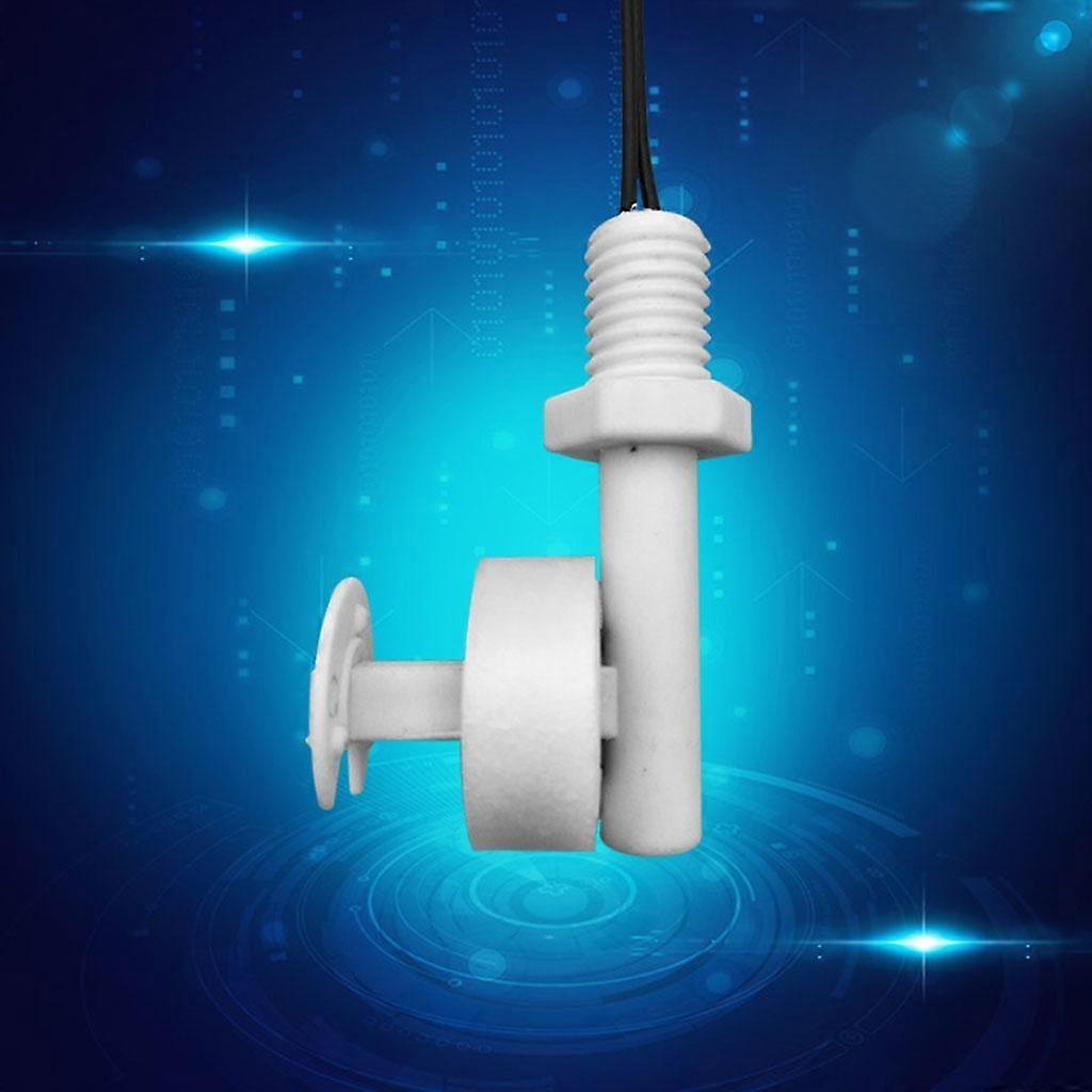 White Wired Liquid Water Level Sensor Right Angle Float Switch For Fish Tank