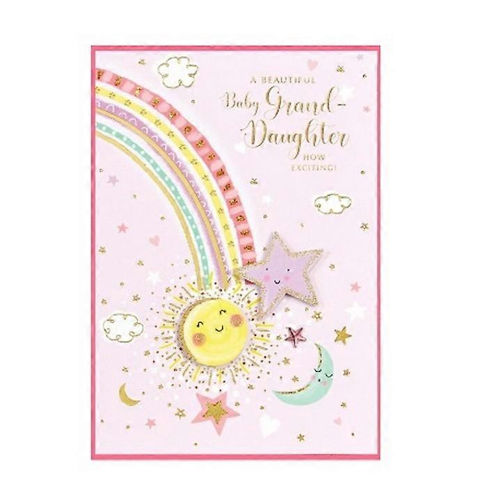 Simon Elvin Grand Daughter Rainbow Congratulations Greetings Card (Pack of 6)