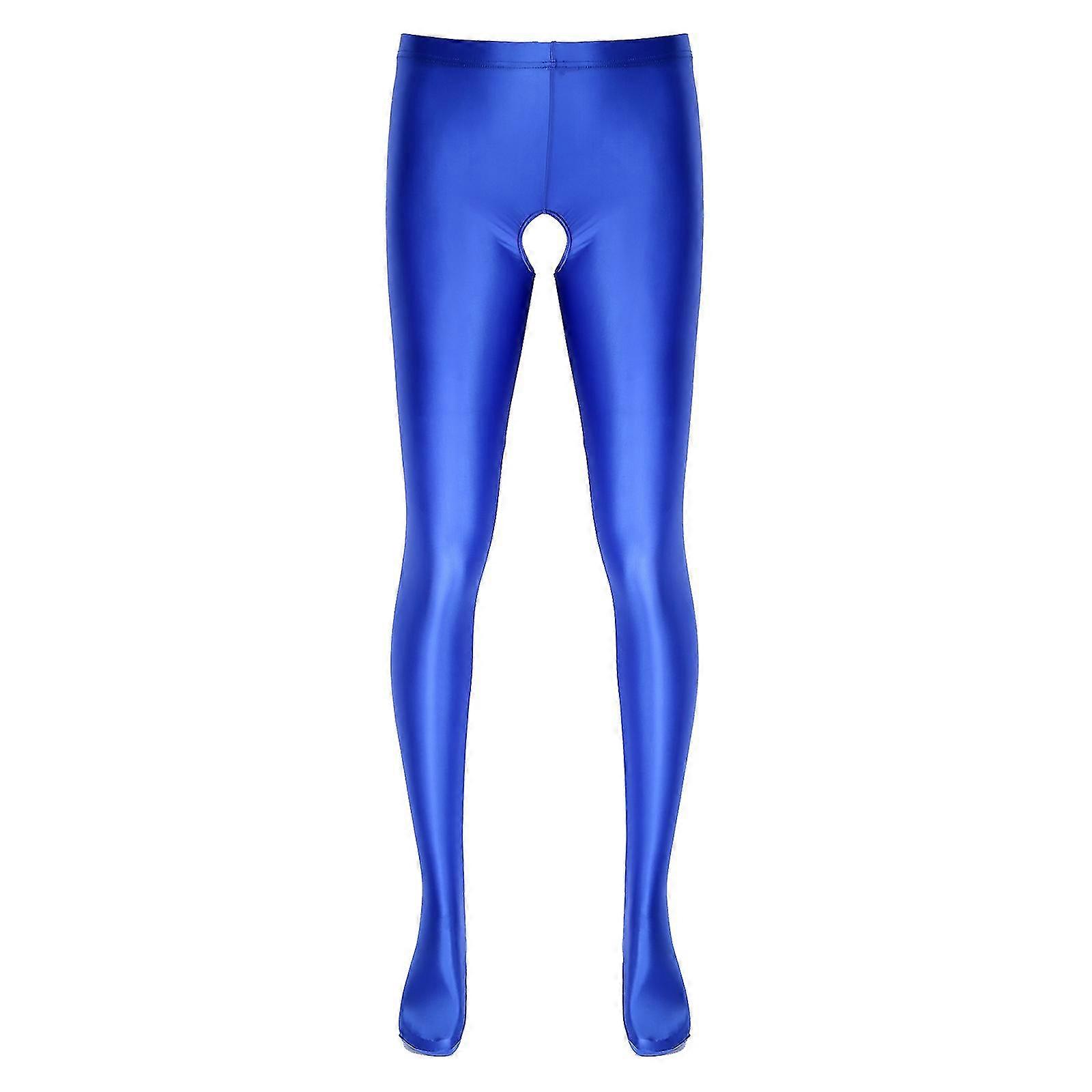 الرجال الملابس الداخلية فتح المنشعب الملابس الداخلية لامعة المنشعب جوارب طويلة عالية الخصر مرونة حزام طماق ملابس نوم