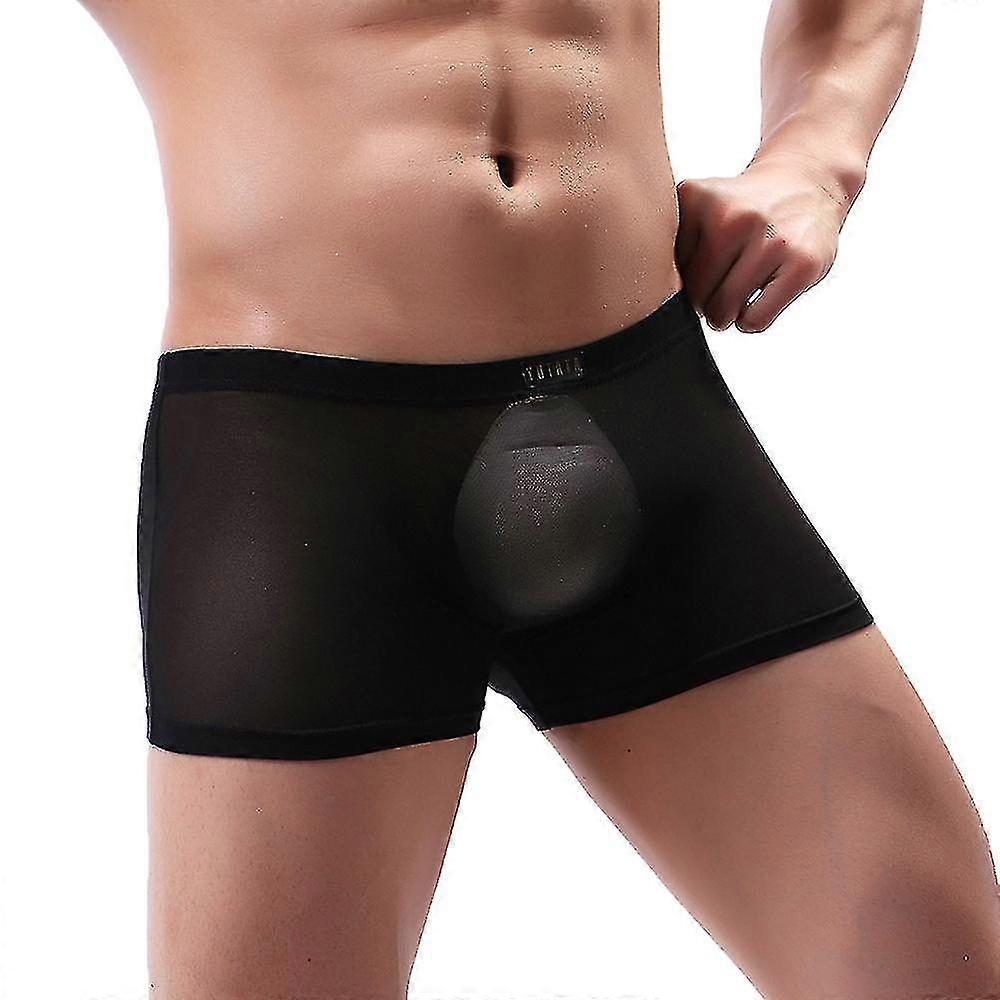 Männer Boxer Brief Atmungsaktiv Soft Mesh Unterwäsche Bulge Tasche Unterhose