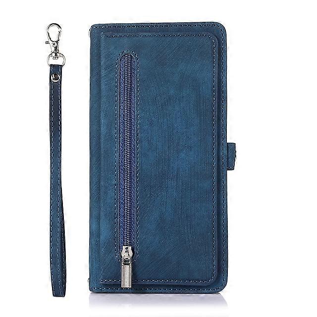 Phone Case For Apple Wallet Card iPhone 14 Pro Max 14 Plus 13 12 11 Pro Max Mini X XR XS Zipper with Wrist Strap Card Holder Slots Solid Colored PU Le