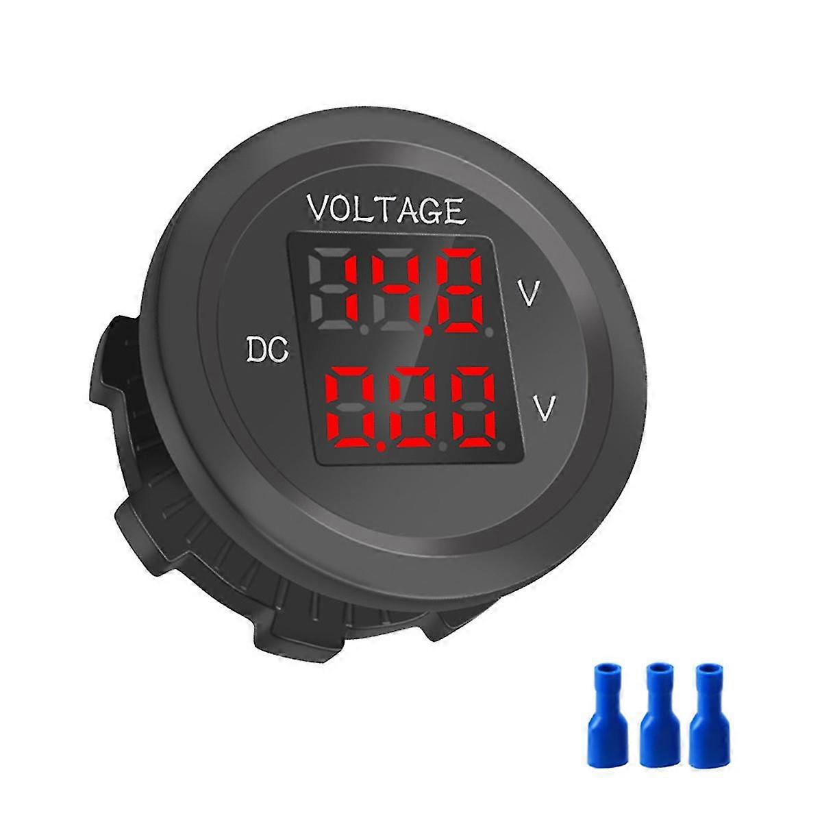 Car Led Waterproof Dual Voltage Three-digit Mini Round Waterproof Led