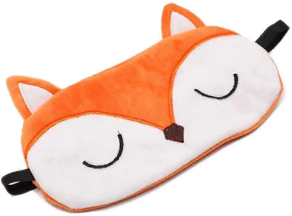 Cute Fox Sleeping Eye Mask Plush Blindfold Travel Sleep Masks Soft Funny,#1