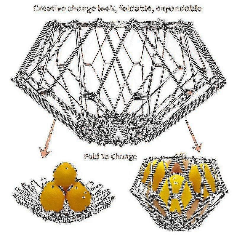 Fruit Basket Transformable Decorative Wire Metal Flexible Stainess Steel
