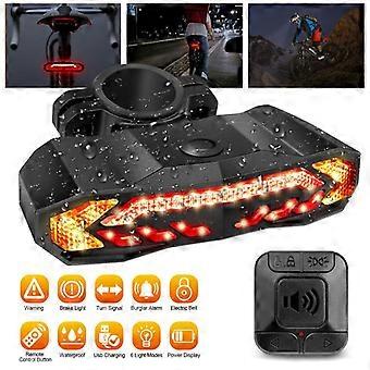 fiets led achterlicht remlamp alarm draadloze afstandsbediening richtingaanwijzer usb oplaadbare nacht rit licht