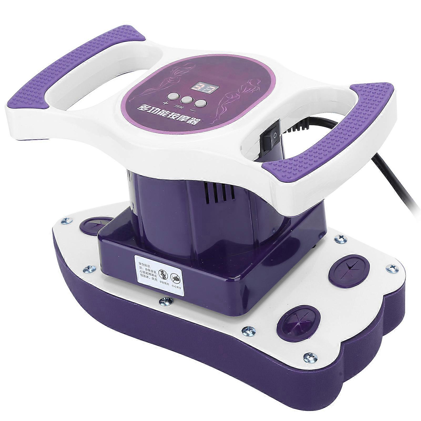 Electric Full Body Massager Dimmable Vibration Device for Abdomen and Back Health Care - 110-220V 60W Purple