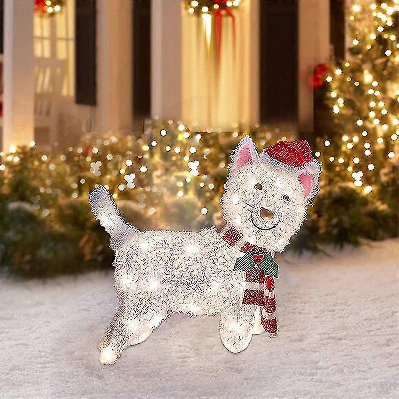 アクリルの庭の棒が付いている導かれたライトヤードの装飾が付いている第2クリスマス犬