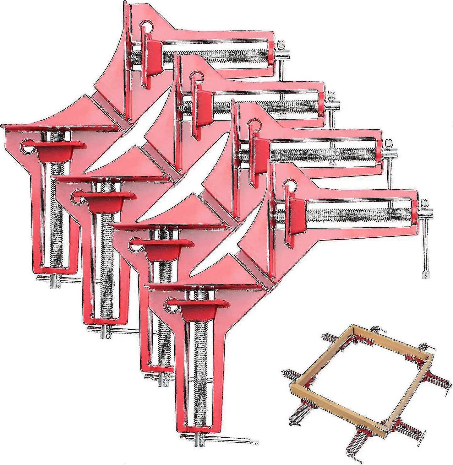 4 Pack 90 Degree Angle Clamp Wood Corner Clamp Right Angle Clamp Miter Clamp For Woodwork Picture Frame Easel